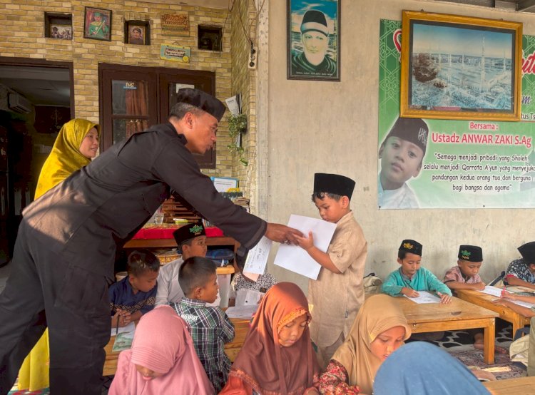 Kisah Tulus Aipda Ristomo, Sisihkan Gaji  Demi Dirikan Taman Pendidikan Al-Qur'an Gratis