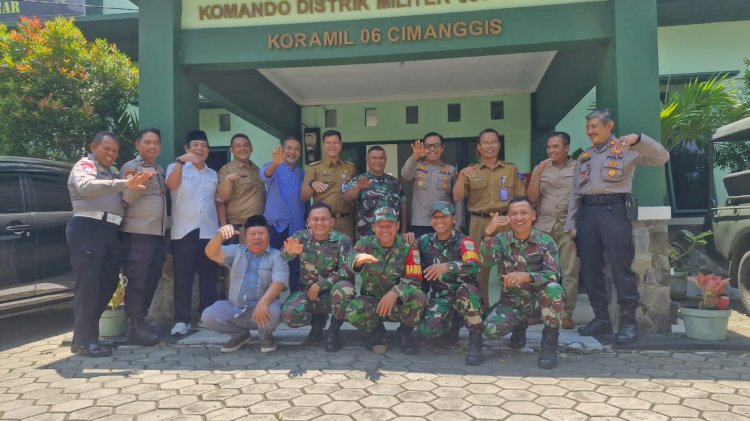 Kapolsek dan Camat Cimanggis Beri Ucapan Selamat HUT ke-80 TNI