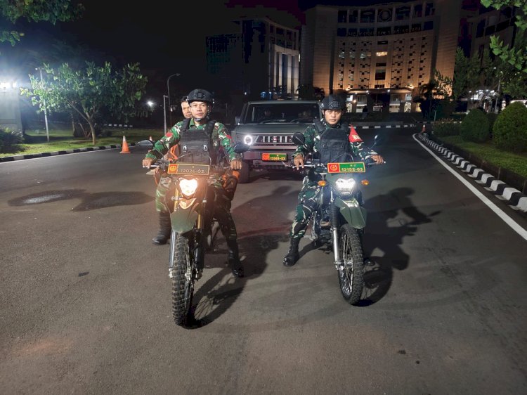 Jaga Keamanan Warga, Koramil 05/Sawangan Depok Gelar Patroli Malam Skala Besar
