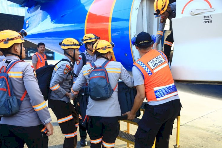 Polri Kembali Kirim 3,8 Ton Logistik Operasional Pada Hari Ketiga Pengiriman, Termasuk Perlengkapan K9 dan Tenda Taktis