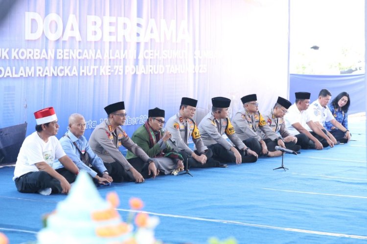 Polairud Polda Metro Jaya Gelar Doa Bersama untuk Korban Bencana Aceh, Sumut dan Sumbar
