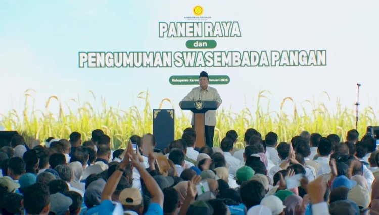 Prabowo Bangga Swasembada Pangan Tercapai dalam Setahun: Kita Berdiri di Atas Kaki Sendiri