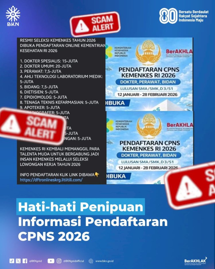 Beredar Informasi Seleksi Kemenkes 2026, Prof. Zudan: Itu Hoaks, Rekrutmen ASN Terintegrasi dan Diawasi BKN