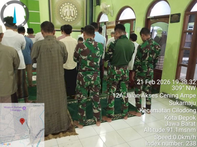Hangatnya Kebersamaan, H+12 TMMD Diisi Buka Puasa dan Tarawih Bersama