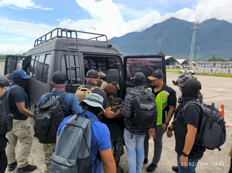 Tiga DPO KKB Yahukimo Dipindahkan ke Jayapura, Satgas Damai Cartenz 2026 Ungkap Rangkaian Kasus Berat