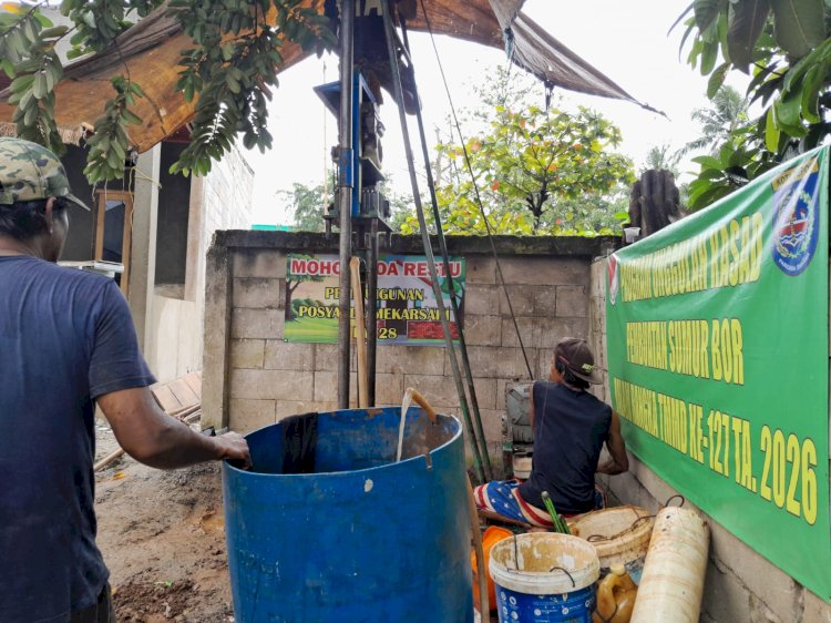 Hari Ke-24 TMMD, Pembangunan Sumur Bor di Depok Capai Progres Signifikan