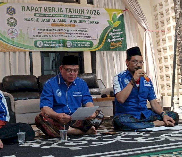 Dewan Kemakmuran dan Panitia Pembangunan Masjid Jami Al Amin Selenggarakan Raker 2026 di Sarua Bogor