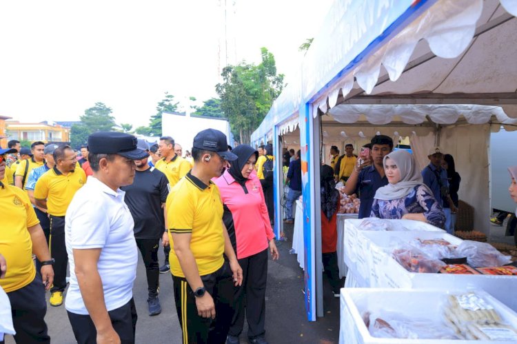 Polda Lampung Gelar Bazar, Pasar Rakyat, Olahraga Bersama, dan Bakti Sosial Sambut Hari Bhayangkara ke-80